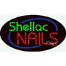 LED Sign - Shellac Nails / 15"H x 27"W x 1"D