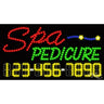 LED Sign - Spa Pedicure / 17"H x 32"W x 1"D