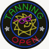 LED Sign - Tanning Open / 26"H x 26"W x 1"D