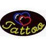 LED Sign - Tattoo / 15"H x 27"W x 1"D
