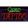 LED Sign - Tattoo Open / 17"H x 32"W x 1"D