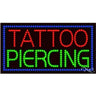 LED Sign - Tattoo Piercing / 17"H x 32"W x 1"D