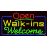 LED Sign - Walk ins Welcome Open / 17"H x 32"W x 1"D