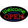 LED Sign - Welcome Open / 15"H x 27"W x 1"D