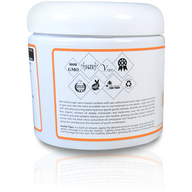 Lemongrass Tangerine Certified Organic Sugar Polish / 20 oz. / Case of 8 Jars by Organic Fiji by Organic Fiji