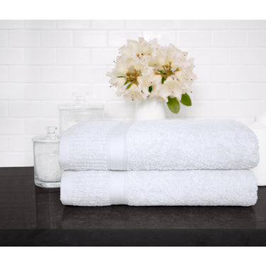 Lexi Collection Premium Bath Towel / 30" X 55" / White / 1 Dozen by The Turkish Towel Company