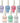 Lights Collection Nail Lacquers / 7 Color Set by Color Club