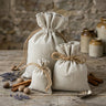 Linen Pouches With Hemp Drawstring - 3"W x 4"L / 20 Packs of 12 = 240 Pouches