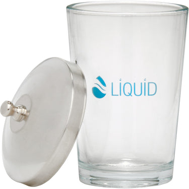 Liquid Glass Jar with Stainless Steel Lid / 4.2 oz. - 125 mL. by DL Pro