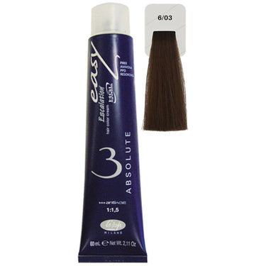 Lisap Easy Absolute 3 Ammonia Free Permanent Color - 6/03 - 2.11 oz. - 50 mL.