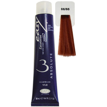 Lisap Easy Absolute 3 Ammonia Free Permanent Color - 66/66 - 2.11 oz. - 50 mL.