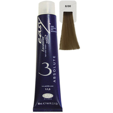 Lisap Easy Absolute 3 Ammonia Free Permanent Color - 8/00 - 2.11 oz. - 50 mL.