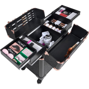 Lockable Aluminum Beauty Case on Wheels by City Lights