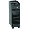 Lockable Rollabout Styling Station with Built-In Tool Holder - Black Laminate by Pibbs