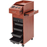 Lockable Rollabout Styling Station with Built-In Tool Holder - Wood Laminate by Pibbs