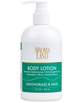 Lotion - Lemongrass & Sage 12 oz. / 6 Pack - Gifts / Wedding Favors / Retail by Aromaland