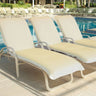 Lounge Chair Cover - Terry With Fitted Hood / Ecru by Boca Terry