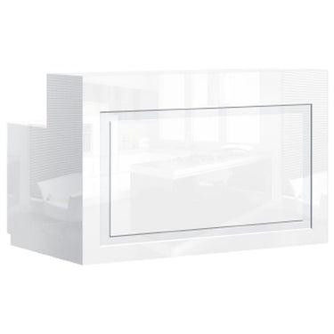 Lume Reception Desk with LED Accent Lights / 60" W / Available in Black or White by Whale Spa