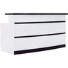 Lux Black and White Striped Reception Desk / 60" Wide by Whale Spa