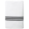 Luxurious Oversized Pool Towels / 36" X 68" / White With Black Stripes / 1 Dozen by The Turkish Towel Company