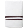 Luxurious Pool Towels / 30" X 60" / White With Brown Stripes / 1 Dozen by The Turkish Towel Company