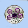 Mademoiselle 4-Step Pedicure Tray Set - Decorative Clear Plate with 4 Lavender Cups