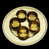 Mademoiselle 5-Step Pedicure Tray Set - Decorative Plate with 5 Cups - Gold