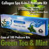 Mademoiselle Collagen Spa 4-in-1 Pedicure Kit - Green Tea & Mint / Case of 100 Pedicure Kits