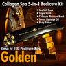 Mademoiselle Collagen Spa 5-in-1 Pedicure Kit - Golden / Case of 100 Pedicure Kits