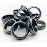 Magnetic Hematite Energy & Grounding Rings - Faceted / Set of 50