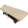 Maira Electric 3-Motor Adjustable Spa/Massage Table with Plush Cushion / Beige with Dark Brown Base by Meishida