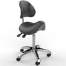 Maja Hydraulic Saddle Stool / 24"-30" Height / Black by Silver Spa