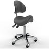 Maja Hydraulic Saddle Stool / 24"-30" Height / Dark Grey by Silver Spa