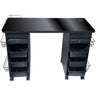 Manicure Table With Lockable Drawers & Glass Top by Celebrity