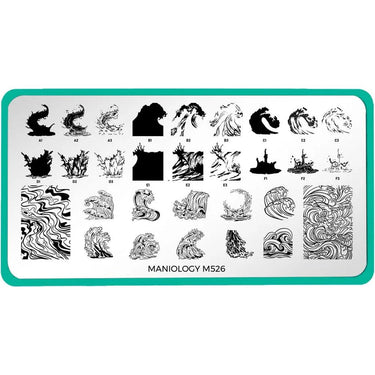 Maniology Catching Waves - Nail Stamping Plate