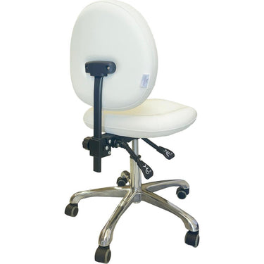 Marite Ergonomic Adjustable Technician Stool / White by Avirra Spa Furnishings