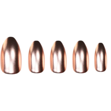 Marmalade Nails - Salon Edition - Brushed Gold Stiletto / 24 Press-on Nails in 12 Sizes