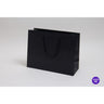 Matte Eurotote Bags with Rope Handles - Black Matte - 13"W x 5"D x 10"H / 1 Case (100 per Case)