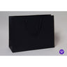 Matte Eurotote Bags with Rope Handles - Black Matte - 16"W x 6"D x 12"H / 1 Case (100 per Case)
