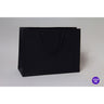 Matte Eurotote Bags with Rope Handles - Black Matte - 9"W x 3-1/2"D x 7"H / 1 Case (100 per Case)