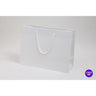 Matte Eurotote Bags with Rope Handles - Matte White - 16"W x 6"D x 12"H / 1 Case (100 per Case)