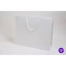 Matte Eurotote Bags with Rope Handles - Matte White - 20"W x 6"D x 16"H / 1 Case (50 per Case)