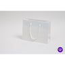 Matte Eurotote Bags with Rope Handles - Matte White - 9"W x 3-1/2"D x 7"H / 1 Case (100 per Case)
