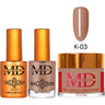 MD Nail 4-in-1 Combo - Gel Polish 0.54 oz. + Nail Lacquer 0.54 oz. Dip & Dap Powder - Dip/Acrylic 2oz. - #K003