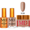 MD Nail 4-in-1 Combo - Gel Polish 0.54 oz. + Nail Lacquer 0.54 oz. Dip & Dap Powder - Dip/Acrylic 2oz. - #K004