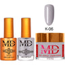 MD Nail 4-in-1 Combo - Gel Polish 0.54 oz. + Nail Lacquer 0.54 oz. Dip & Dap Powder - Dip/Acrylic 2oz. - #K006