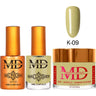 MD Nail 4-in-1 Combo - Gel Polish 0.54 oz. + Nail Lacquer 0.54 oz. Dip & Dap Powder - Dip/Acrylic 2oz. - #K009