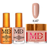 MD Nail 4-in-1 Combo - Gel Polish 0.54 oz. + Nail Lacquer 0.54 oz. Dip & Dap Powder - Dip/Acrylic 2oz. - #K047
