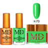 MD Nail 4-in-1 Combo - Gel Polish 0.54 oz. + Nail Lacquer 0.54 oz. Dip & Dap Powder - Dip/Acrylic 2oz. - #K070