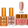 MD Nail 4-in-1 Combo - Gel Polish 0.54 oz. + Nail Lacquer 0.54 oz. Dip & Dap Powder - Dip/Acrylic 2oz. - #K103